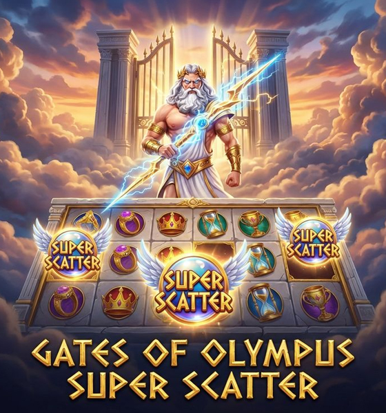 Gates of Olympus slot product image - Zeus throne and pillars